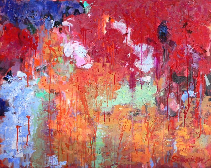 Abstract impressions 2. Acrylic on canvas. 92x73cm.