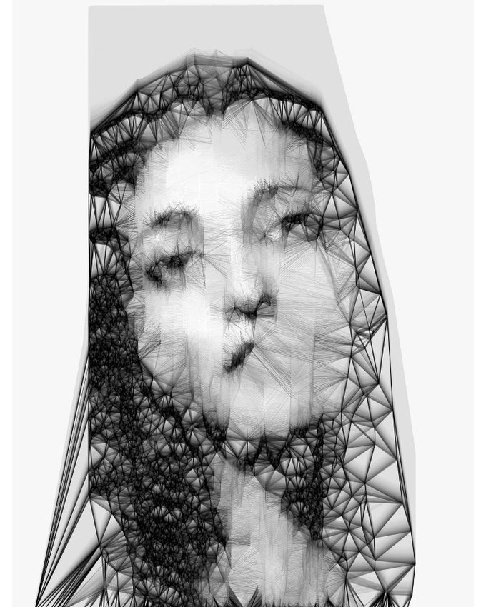 Monique. Generative on archival paper. Pigmented inks. 42x60cm. Edition of 20.